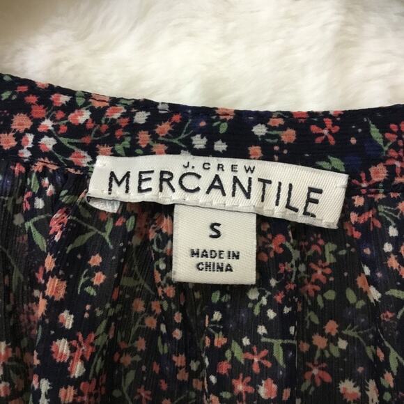 J. Crew Mercantile Floral V-Neck Button-Up Blouse - Picture 3 of 11